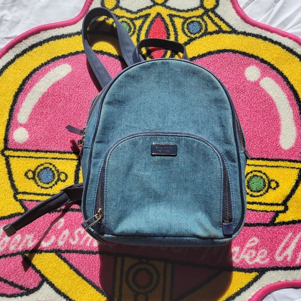 Kate Spade New York Dawn Medium Blue Denim Backpack